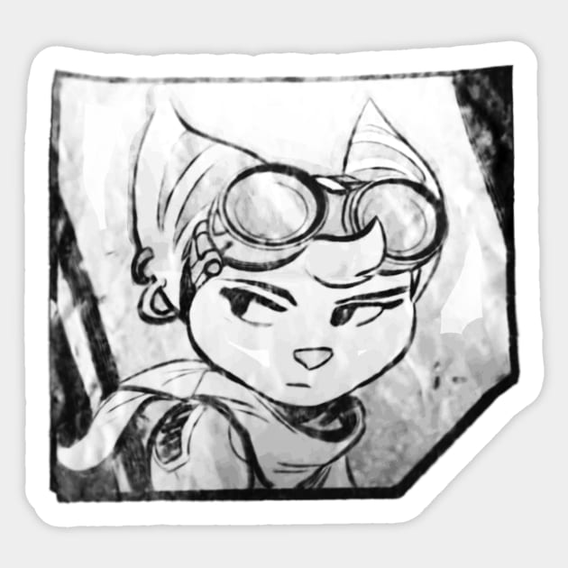 Ratchet & Clank: Rift Apart - Rivet Wanted Portrait Sticker by Gekidami